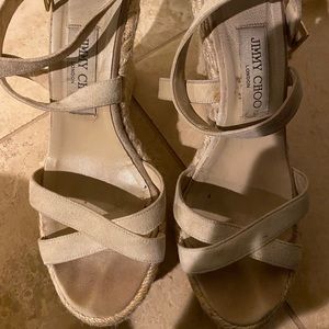 Beautiful light Jimmy Choo suede sandals